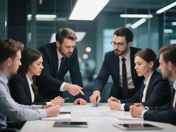 Chartered accountant reviewing financial statements at H&S Auditors